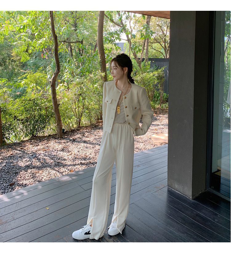 ジャケット レディース ノーフォーマル ツイード アウター 大きいサイズ お洒落 オフィス 春秋 シンプル 無地 体型カバー フェミニン 通勤 