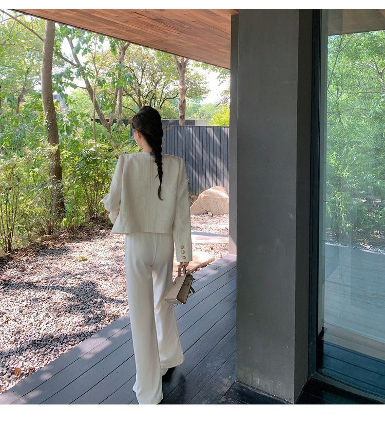 ジャケット レディース ノーフォーマル ツイード アウター 大きいサイズ お洒落 オフィス 春秋 シンプル 無地 体型カバー フェミニン 通勤 