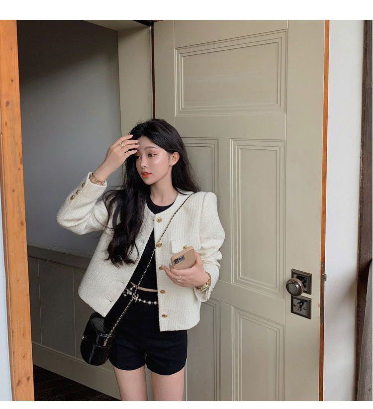 ジャケット レディース ノーフォーマル ツイード アウター 大きいサイズ お洒落 オフィス 春秋 シンプル 無地 体型カバー フェミニン 通勤 