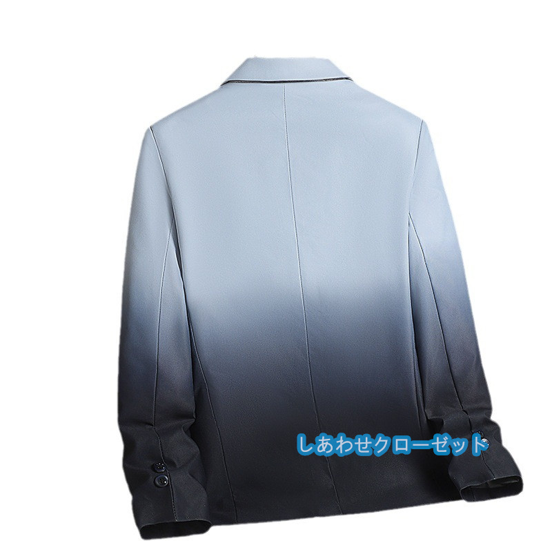 テーラードジャケット メンズ おしゃれ ブレザージャケット カジュアルスーツ グラデーション フォマールスーツ 通勤 ビジネススーツ アウター 紳士用 春秋冬 