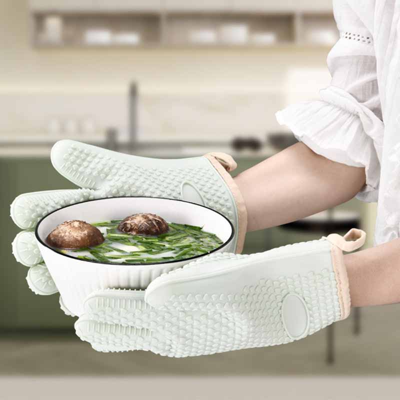 つかみ 耐熱 5本指 鍋つかみ キッチンミトン おしゃれ 耐熱ミトン業務用 北欧 シリコン 家庭用 ミトン 