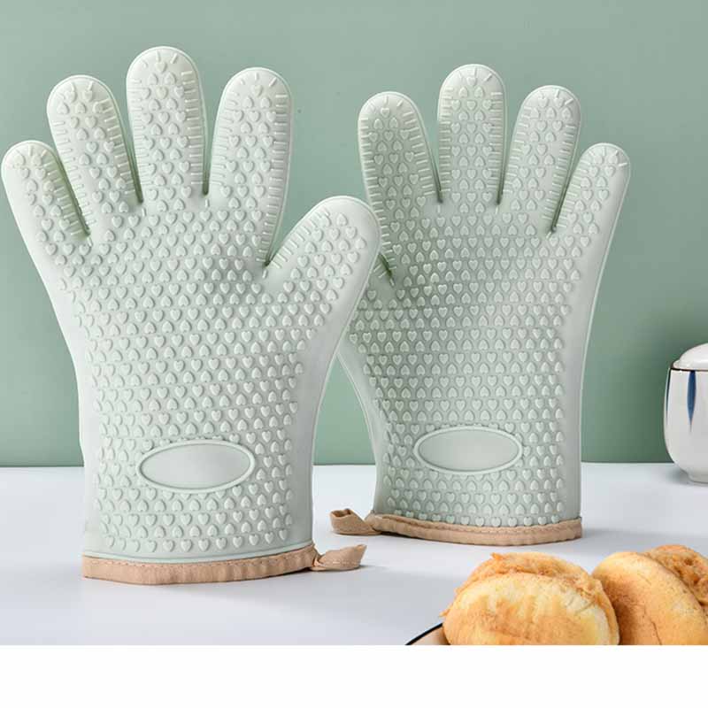 つかみ 耐熱 5本指 鍋つかみ キッチンミトン おしゃれ 耐熱ミトン業務用 北欧 シリコン 家庭用 ミトン 