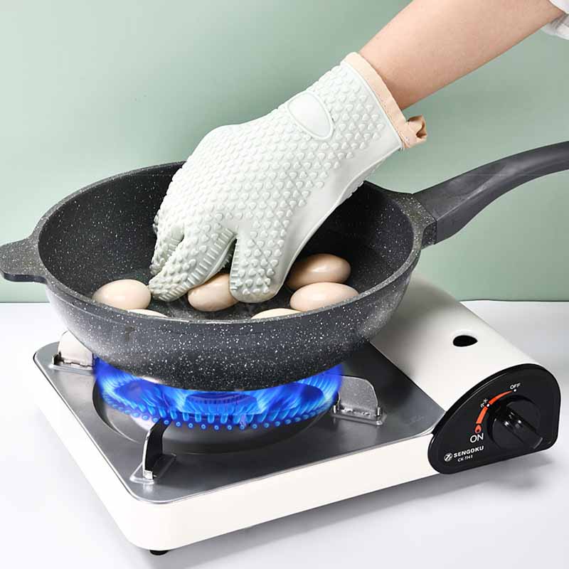 つかみ 耐熱 5本指 鍋つかみ キッチンミトン おしゃれ 耐熱ミトン業務用 北欧 シリコン 家庭用 ミトン 