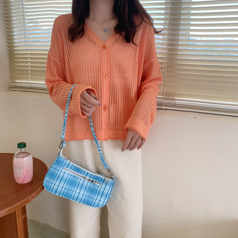 カーディガン レディース サマーカーディガン UVカット 日焼け止め 夏 冷房対策 透かし 長袖 羽織り トップス 薄手 ラインニットカーディガン 