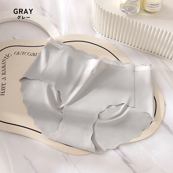 シームレスショーツ 3点セット シームレスパンツ シームレス ショーツ レディース スカラップ 送料無料 通気性 響かない 下着 接触冷感 アイスシルク 無地 