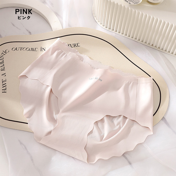 シームレスショーツ 3点セット シームレスパンツ シームレス ショーツ レディース スカラップ 送料無料 通気性 響かない 下着 接触冷感 アイスシルク 無地 