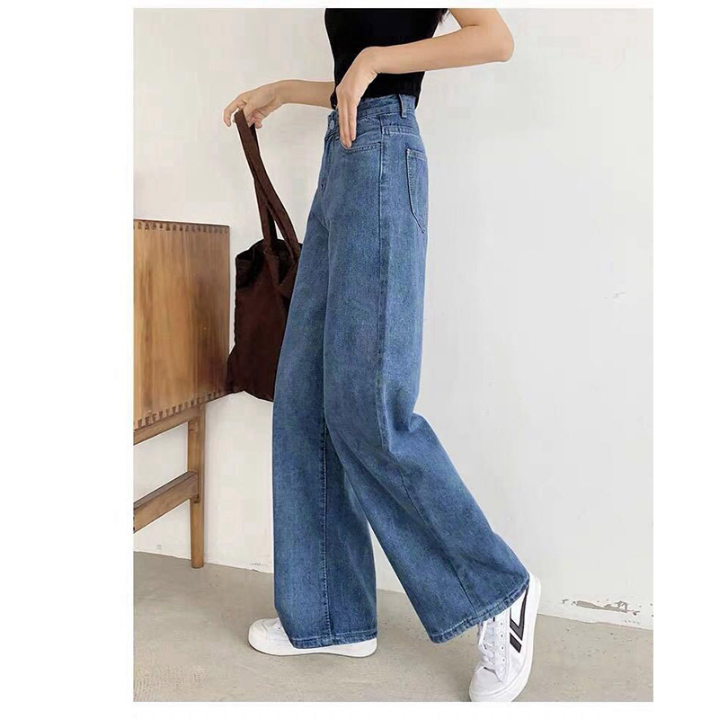 デニムパンツ レディース ジーンズ ズボン ボワイドパンツ ハイウエスト 体型カバー カシュアル 春秋 ロング丈 細身 ゆったり ストレッチ 美脚 着痩せ 