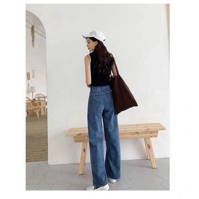 デニムパンツ レディース ジーンズ ズボン ボワイドパンツ ハイウエスト 体型カバー カシュアル 春秋 ロング丈 細身 ゆったり ストレッチ 美脚 着痩せ 