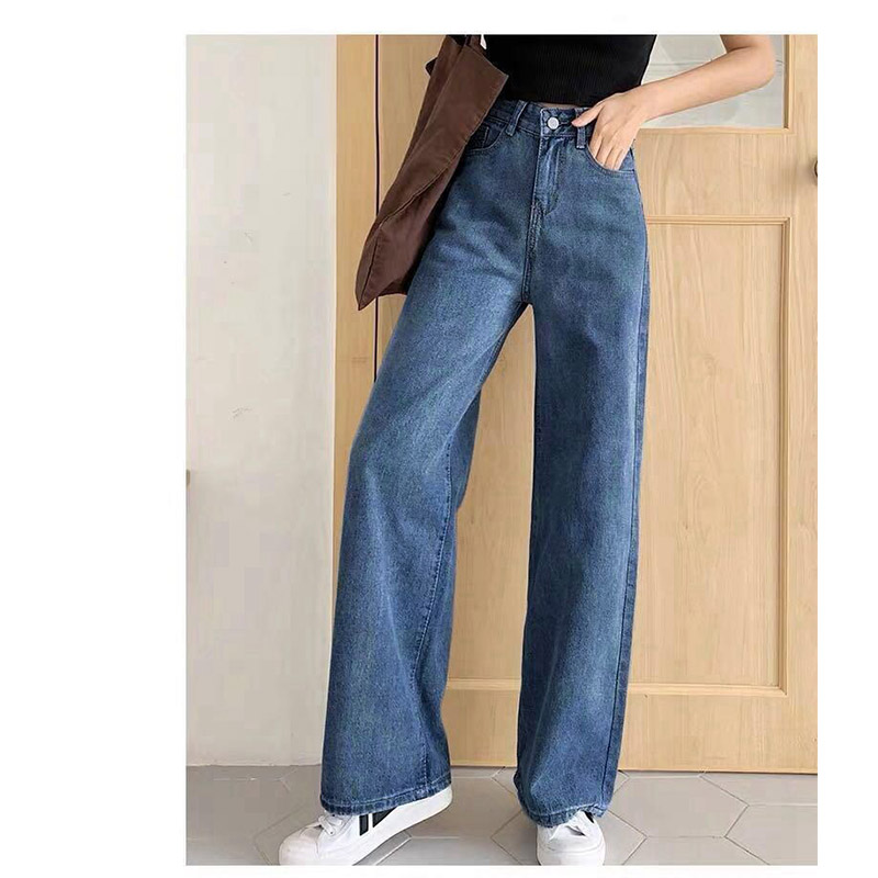 デニムパンツ レディース ジーンズ ズボン ボワイドパンツ ハイウエスト 体型カバー カシュアル 春秋 ロング丈 細身 ゆったり ストレッチ 美脚 着痩せ 