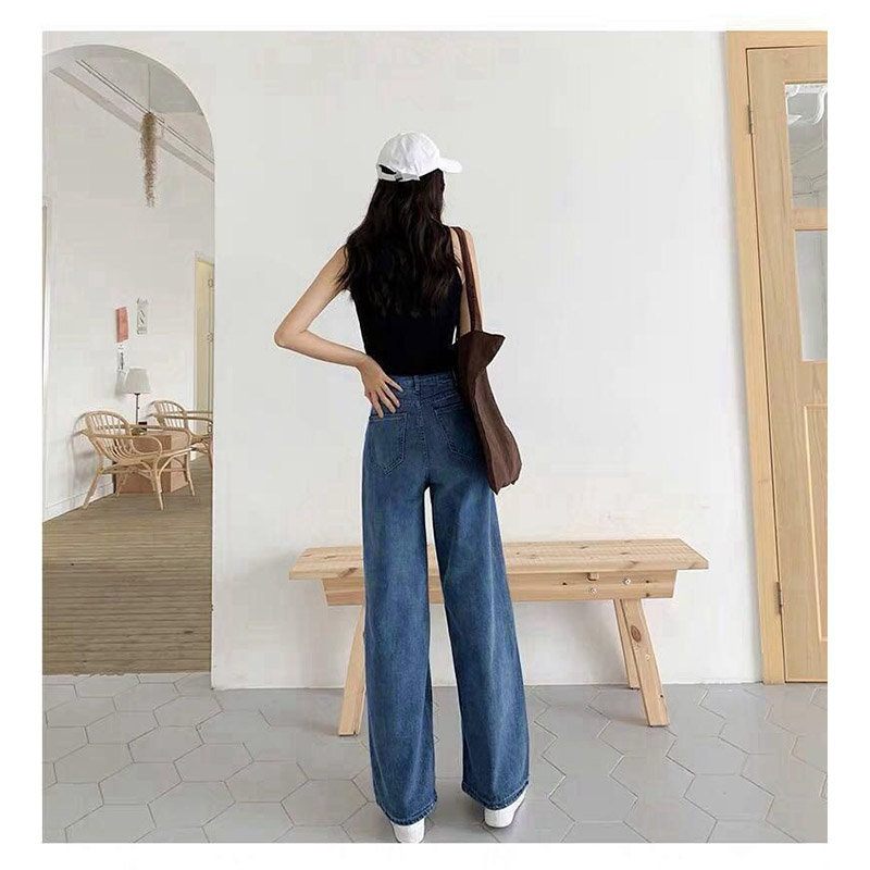 デニムパンツ レディース ジーンズ ズボン ボワイドパンツ ハイウエスト 体型カバー カシュアル 春秋 ロング丈 細身 ゆったり ストレッチ 美脚 着痩せ 