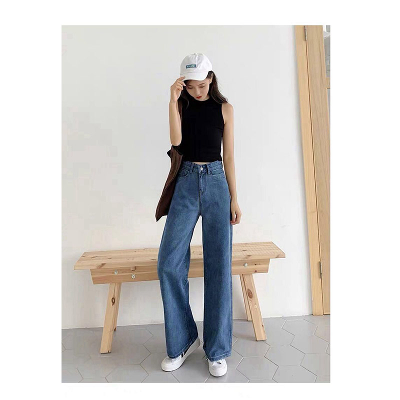 デニムパンツ レディース ジーンズ ズボン ボワイドパンツ ハイウエスト 体型カバー カシュアル 春秋 ロング丈 細身 ゆったり ストレッチ 美脚 着痩せ 