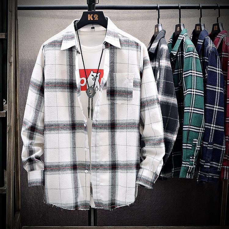 シャツ チェック柄 ネルシャツ トップス カジュアルシャツ 長袖 秋 春 メンズ ファッション 