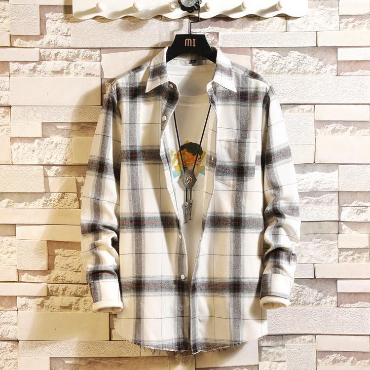 シャツ チェック柄 ネルシャツ トップス カジュアルシャツ 長袖 秋 春 メンズ ファッション 