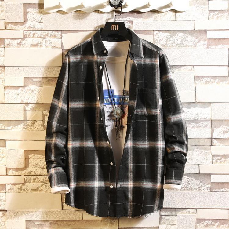 シャツ チェック柄 ネルシャツ トップス カジュアルシャツ 長袖 秋 春 メンズ ファッション 