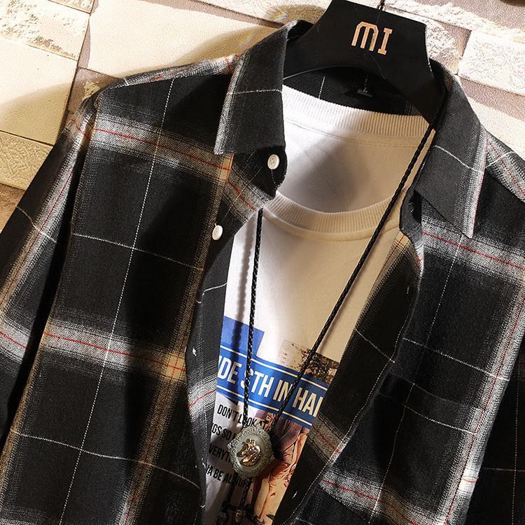 シャツ チェック柄 ネルシャツ トップス カジュアルシャツ 長袖 秋 春 メンズ ファッション 