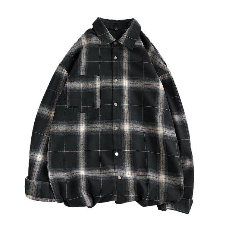 シャツ チェック柄 ネルシャツ トップス カジュアルシャツ 長袖 秋 春 メンズ ファッション 