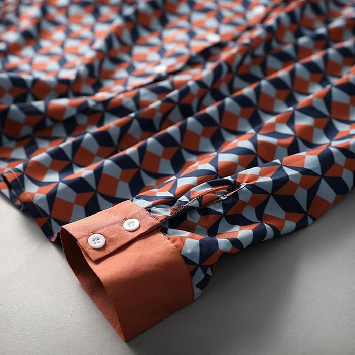 ブラウス レトロ柄 レディース シャツ 長袖 春秋 通勤 カジュアル オシャレ お出かけ 60代 きれいめ 30代 トップス 女子会 40代 50代 シニア 旅行 