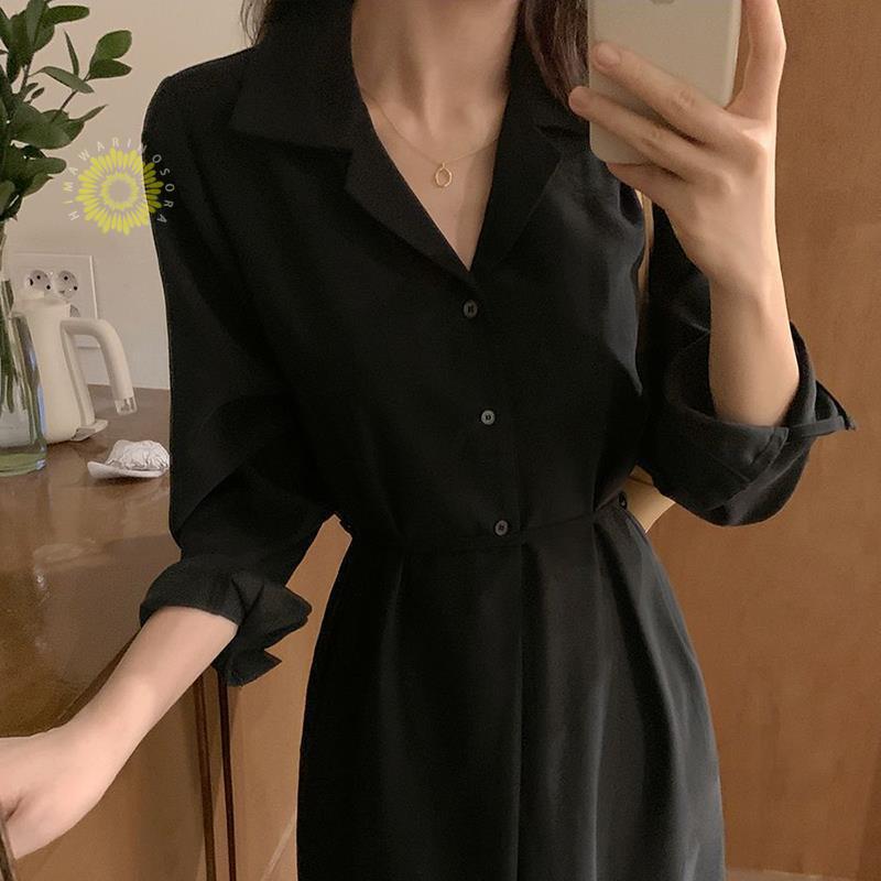 ワンピース プリーツ レディース ベルト 春秋服 きれいめ 秋物 シフォン シャツ 二次会 着痩せ 長袖 Aライン ロング丈 ハイウエスト 