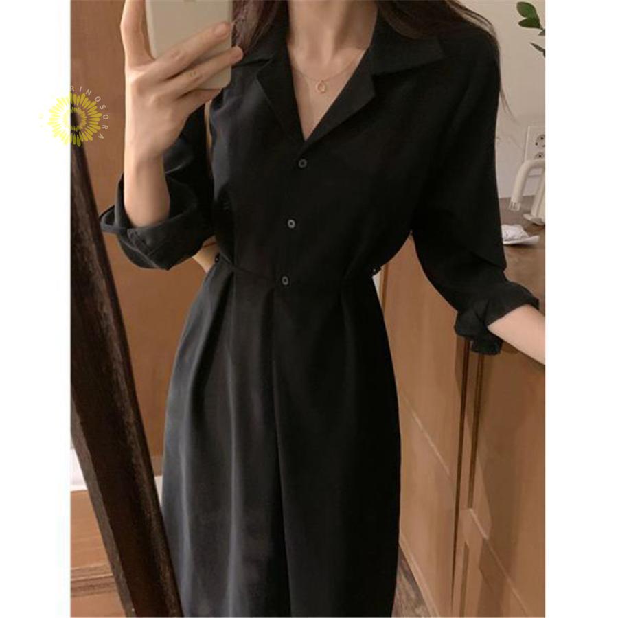 ワンピース プリーツ レディース ベルト 春秋服 きれいめ 秋物 シフォン シャツ 二次会 着痩せ 長袖 Aライン ロング丈 ハイウエスト 