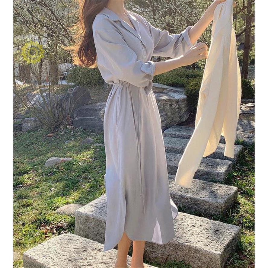 ワンピース プリーツ レディース ベルト 春秋服 きれいめ 秋物 シフォン シャツ 二次会 着痩せ 長袖 Aライン ロング丈 ハイウエスト 