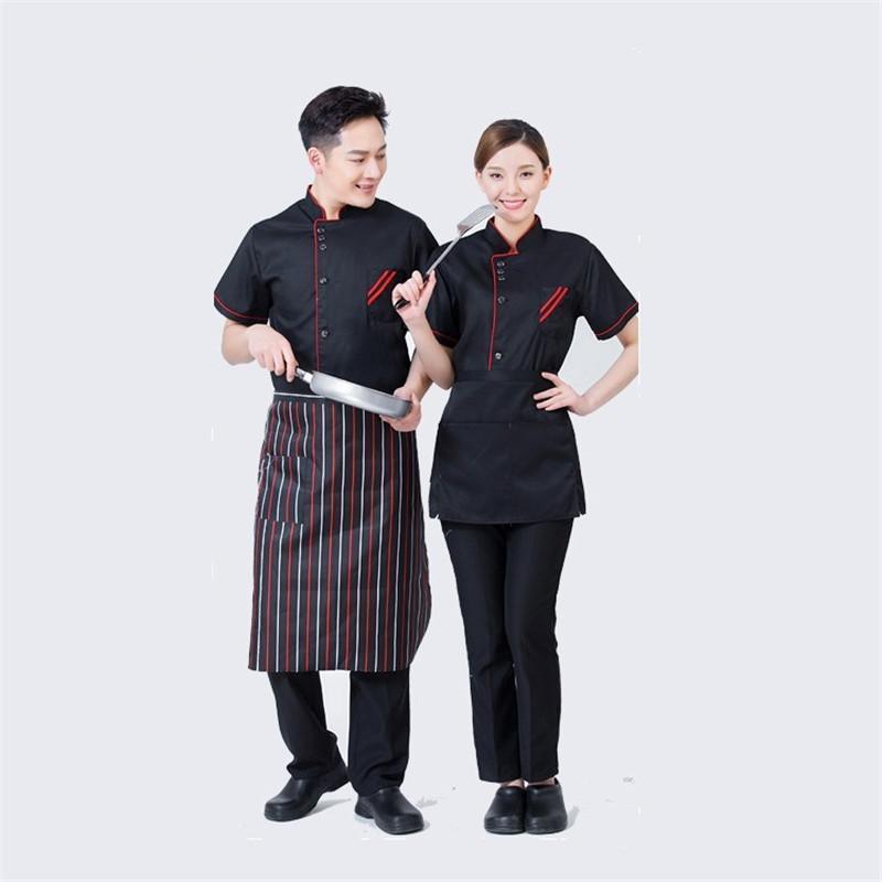 コックコート 男女兼用 コックシャツ 飲食店 長袖 半袖 厨房 和食 洋食 ユニフォーム 業務服 レストラン おしゃれ メンズ カフェ レディース 黒 