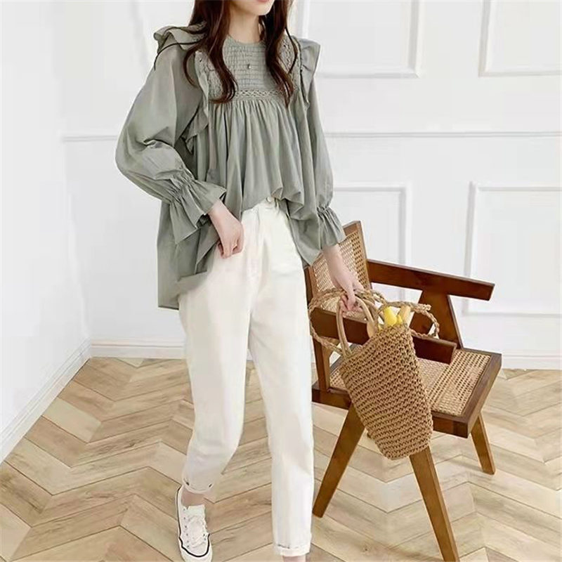 ブラウス レディース 長袖 春秋 長袖シャツ フリル フォーマル トップス デート OL 入学式 ビジネス シンプル 通勤 おしゃれ 体型カバー 