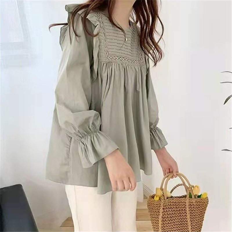 ブラウス レディース 長袖 春秋 長袖シャツ フリル フォーマル トップス デート OL 入学式 ビジネス シンプル 通勤 おしゃれ 体型カバー 