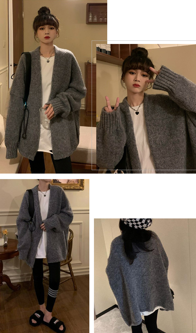 カーディガン レディース 秋冬 ゆったり 秋服  