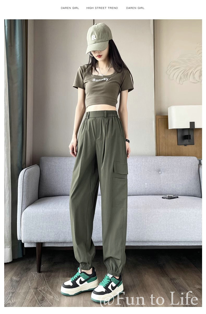 パンツ レディース カーゴ 春夏秋 ゆったり 体型カバー キレイめ 裾ゴム 細見え カジュアル 40代 大人のデイリーカーゴパンツ 50代 60代 