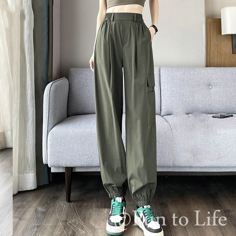 パンツ レディース カーゴ 春夏秋 ゆったり 体型カバー キレイめ 裾ゴム 細見え カジュアル 40代 大人のデイリーカーゴパンツ 50代 60代 