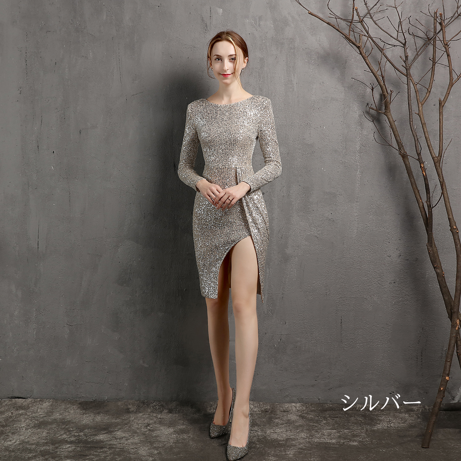 カラードレス ミニドレス パーティードレス 結婚式 二次会 発表会 ワンピース フォーマルドレス ミディアムドレス 演奏会 スパンファスナー 演出 