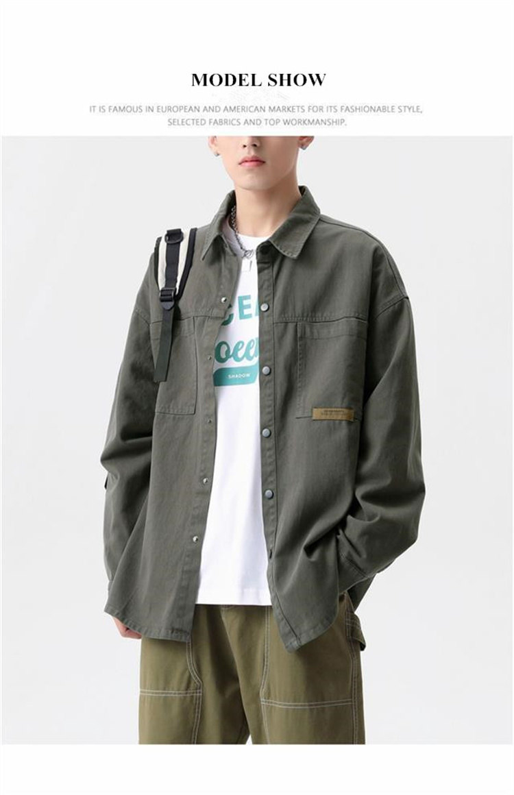 送料無料 シャツ メンズ カーゴシャツ 開襟シャツ カジュアルシャツ 通学 トップス 30代 スリム 40代 ゆったり 夏服 長袖シャツ 通勤 紳士服 お洒落 20代 