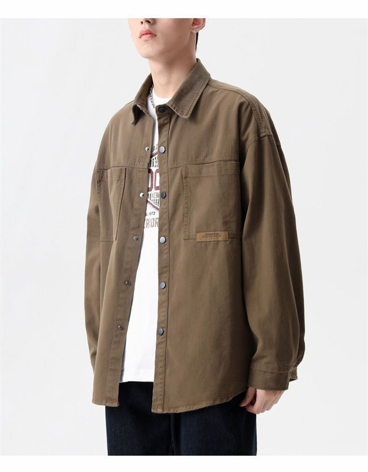 送料無料 シャツ メンズ カーゴシャツ 開襟シャツ カジュアルシャツ 通学 トップス 30代 スリム 40代 ゆったり 夏服 長袖シャツ 通勤 紳士服 お洒落 20代 