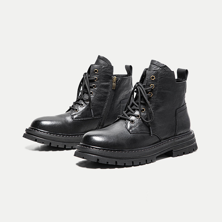 ワークブーツ メンズ ハイカット シークレットシークレットブーツ 身長UP レースアップ 編み上げブーツ アンクル丈 。 ショートブーツ ハイカット 