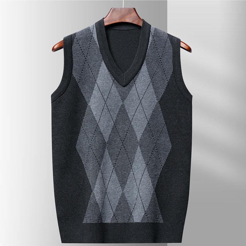 ベスト メンズ ニット ジレ プルオーバー Vネック 暖かい 春 インナー チョッキ 通学 ビジネス オフィス 冬 防寒着 通勤 秋 トップス 