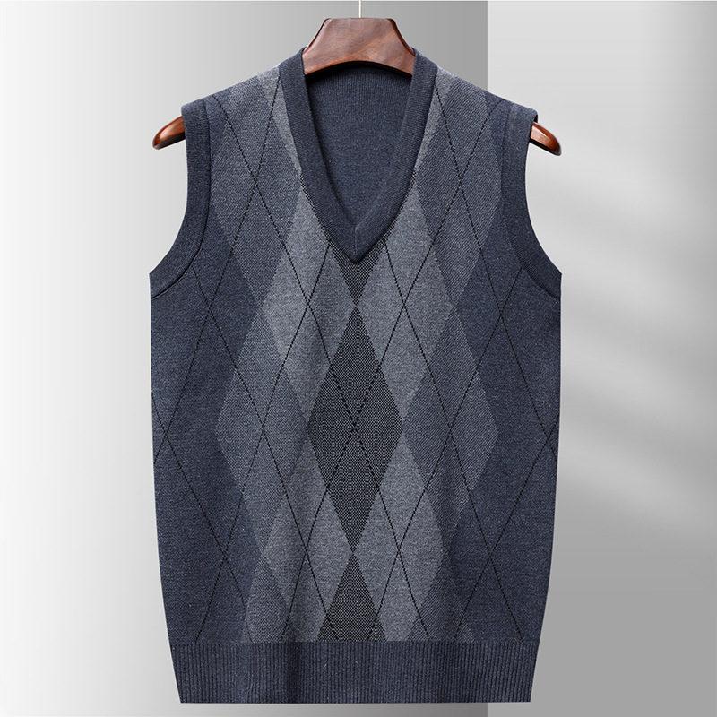 ベスト メンズ ニット ジレ プルオーバー Vネック 暖かい 春 インナー チョッキ 通学 ビジネス オフィス 冬 防寒着 通勤 秋 トップス 