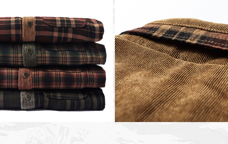 シャツジャケット フコーデュロイシャツ メンズ 長袖 チェック柄 ブルゾン 厚手 ポケット付き ジャケット カジュアルシャツ 保温 ボアシャツ 