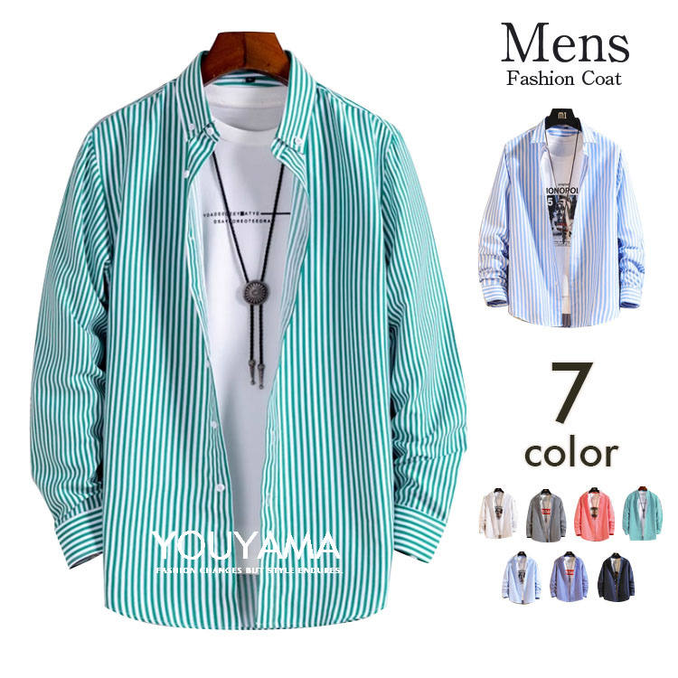 シャツ メンズ 長袖 シャツ トップス ジャケット オーバーシャツ 半袖 細身 オックスフォードシャツ 送料無料 シャツ メンズ タイト 