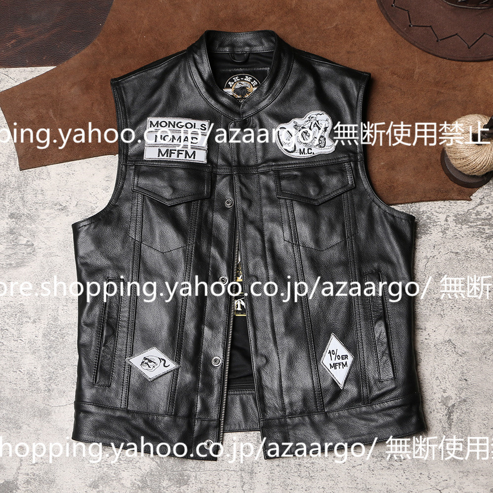 レザーベスト メンズ ラムレザー ベスト 。 牛革 ジレベスト フォーマル 通勤 高級レザー カジュアル チョッキ バイク用ベスト 大きいサイズ 