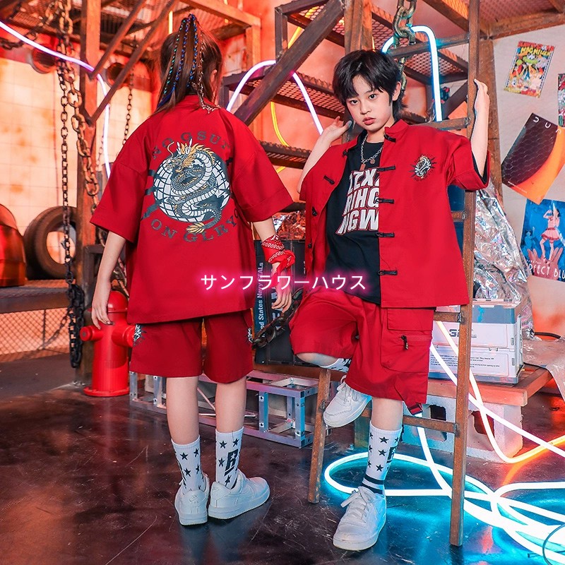 キッズダンス衣装 Tシャツ 半袖 パンツ K-POP ファッション 練習着 キッズ 女の子 ダンス トップス 男の子 ロングパンツ ヒップホップ ストリート系 子供服 