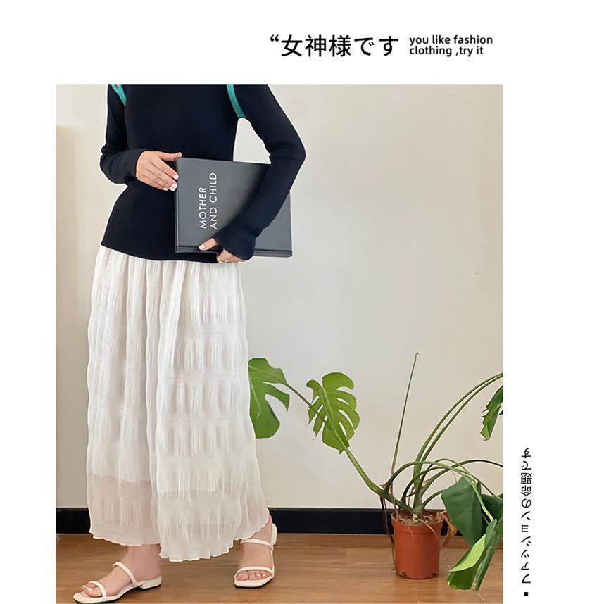 スカート レディース ロングスカート マキシスカート ウエストゴム プリーツ 通学 40代 無地 ゆったり 通勤 30代 20代 体型カバー 