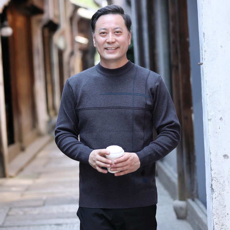 ニット セーター メンズ◆クルーネック秋服 冬服 紳士 メンズ シニアファッション ゴルフ ギフト 敬老の日 プレゼント 誕生日 シニア クリスマス 