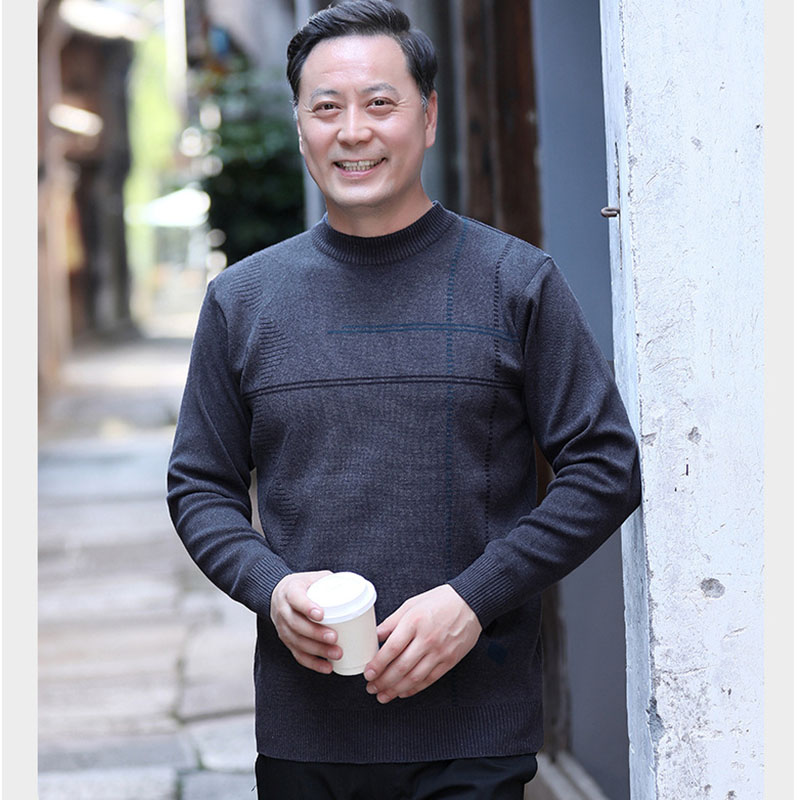 ニット セーター メンズ◆クルーネック秋服 冬服 紳士 メンズ シニアファッション ゴルフ ギフト 敬老の日 プレゼント 誕生日 シニア クリスマス 