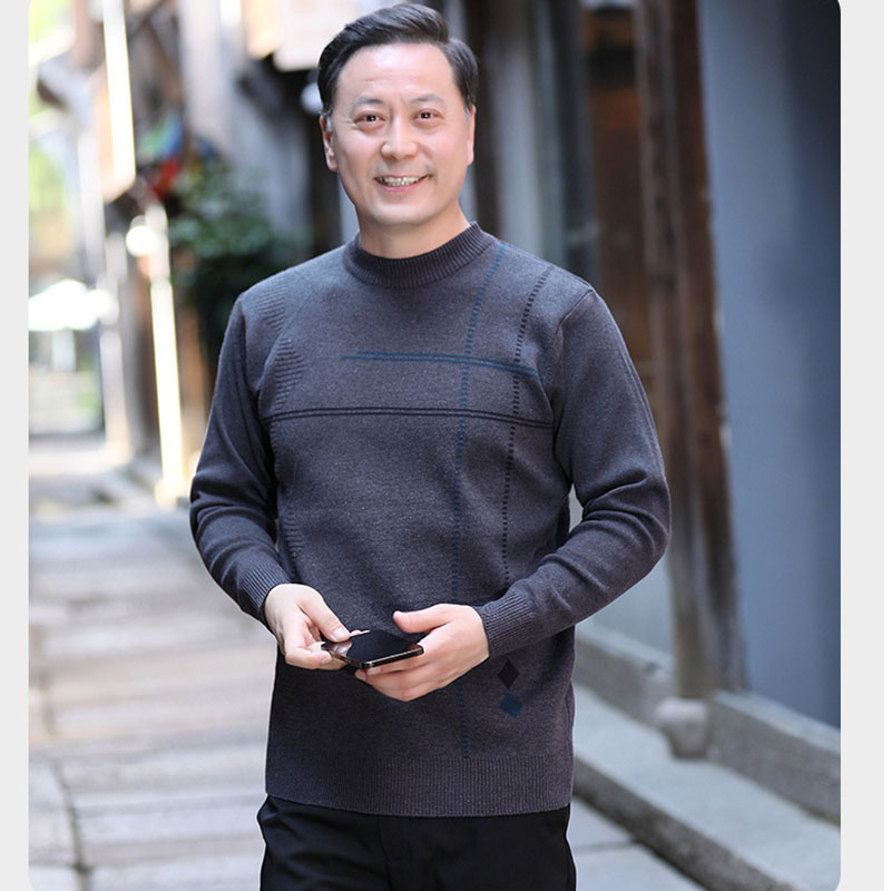 ニット セーター メンズ◆クルーネック秋服 冬服 紳士 メンズ シニアファッション ゴルフ ギフト 敬老の日 プレゼント 誕生日 シニア クリスマス 