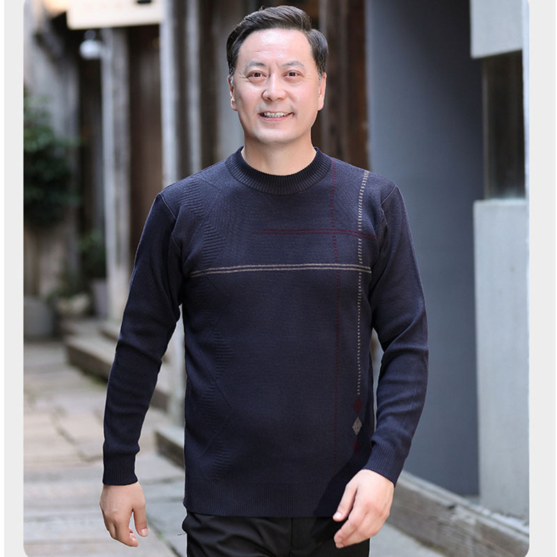ニット セーター メンズ◆クルーネック秋服 冬服 紳士 メンズ シニアファッション ゴルフ ギフト 敬老の日 プレゼント 誕生日 シニア クリスマス 