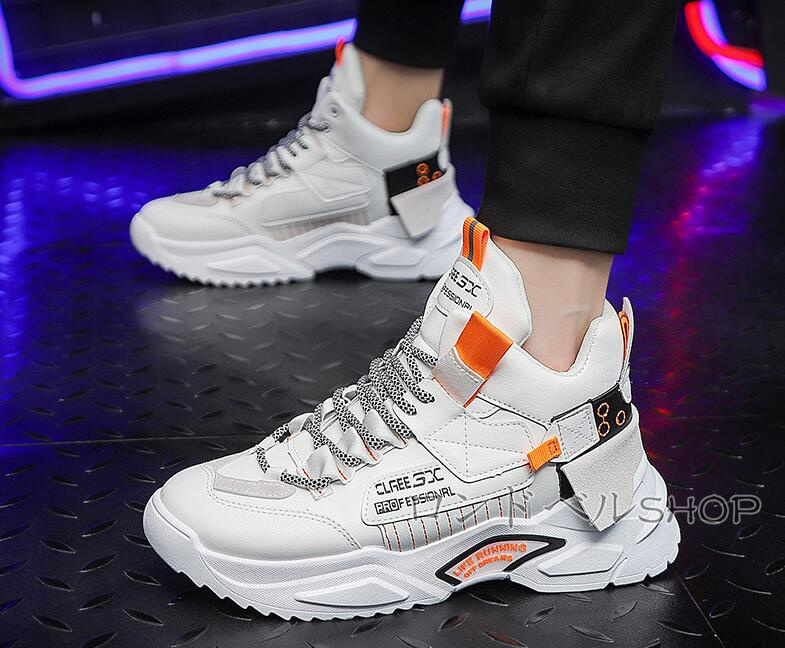 ハイカット スニーカー メンズ ランニングシークレット8CM 身長UP 幅広 かっこいい アウトドア お洒落 クッション 通勤 軽い 通学靴 