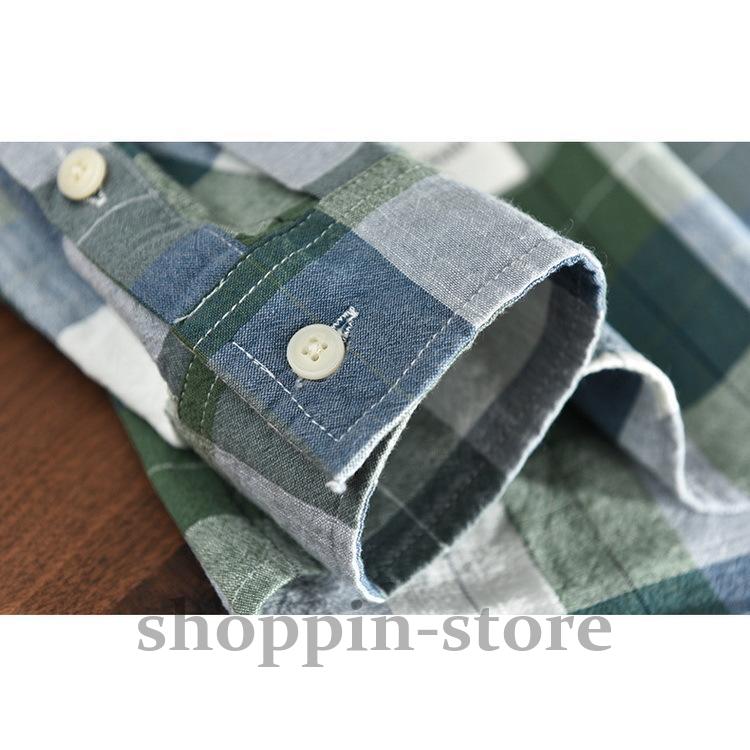 チェックシャツ メンズ シャツ 100%綿 カジュアルシャツ 長袖シャツ 春 きれいめ トップス 春 
