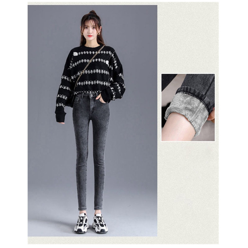 デニムパンツ レディース スキニーパンツ ジーンズ ズボン ボハイウエスト ストレッチ 美脚 春秋 カシュアル 体型カバー ロング丈 着痩せ ゆったり 