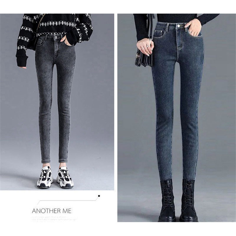 デニムパンツ レディース スキニーパンツ ジーンズ ズボン ボハイウエスト ストレッチ 美脚 春秋 カシュアル 体型カバー ロング丈 着痩せ ゆったり 