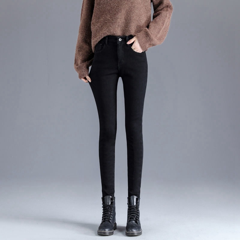 デニムパンツ レディース スキニーパンツ ジーンズ ズボン ボハイウエスト ストレッチ 美脚 春秋 カシュアル 体型カバー ロング丈 着痩せ ゆったり 